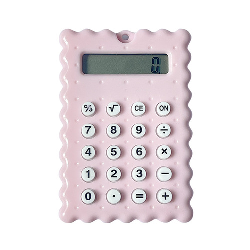 Children's mini calculator 8-bit ultra-thin portable biscuit candy color computer for students to study and take exams in your pocket