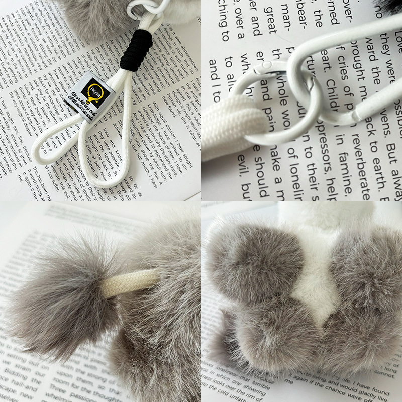 Personalidad creativa pequeña muñeca de burro llavero colgante colgante de coche mochila escolar para hombres y mujeres pareja modelo anillo colgante