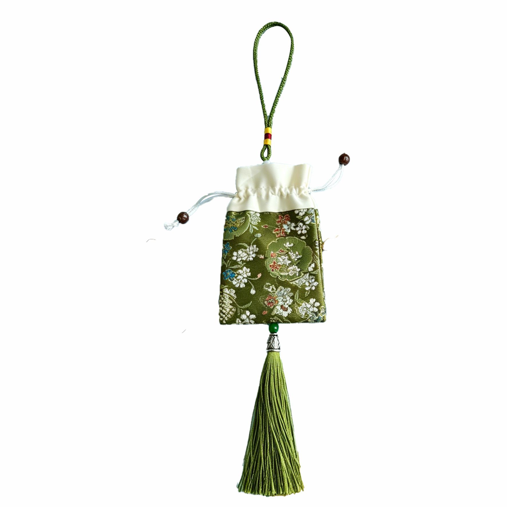Mugwort Herbal Sachet Ai Cao Fragrant Bag for Car Hanging and Travel Use in use