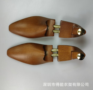 Brown Beech Wood Shoe Last Shoe Expander Beech Wood Shoe Last Shaping Anti-Wrinkle Spring Adjustable Beech Wood Shoe Last