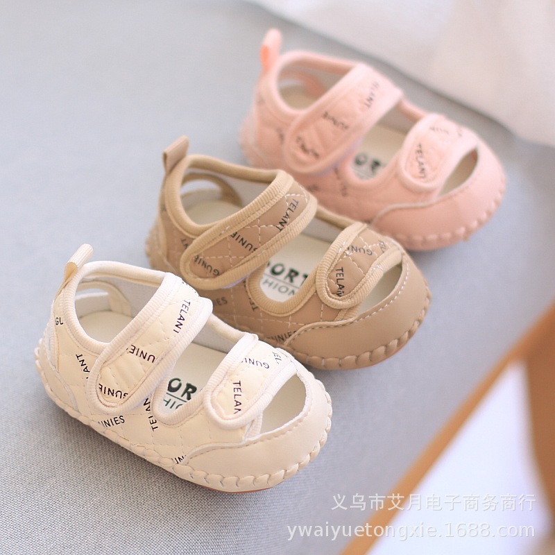 Baby Shoes 1 Year Old 2 Summer Baotou Anti-Kick Newborn Shoes Soft Sole Female Toddler Shoes Baby Breathable Male Baby Sandals