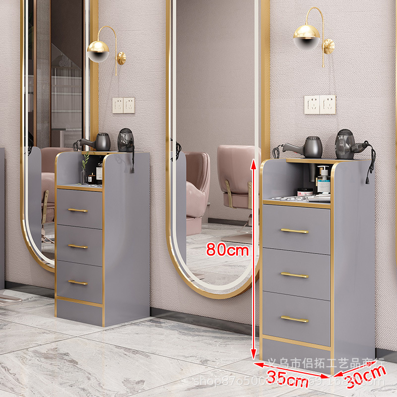 Barbería herramienta gabinete peluquería salón especial peluquería corte de pelo herramienta de gabinete coche salón de belleza herramienta de almacenamiento de mesa con cajón
