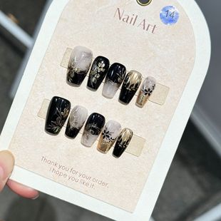 Hepburn pure hand-painted flower flower retro elegant pure hand-worn high-quality goods wholesale high-grade manicure stickers