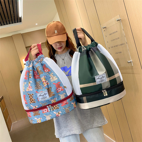 Cross-border Korean-style minimalist yoga bag, lightweight waterproof casual travel bag, dry-wet separation swimming fitness backpack
