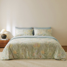 春夏全棉丨优雅田园风精梳60支300TC长绒棉四件套 花卉印花实用型