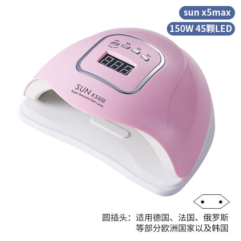 Lámpara de uñas, máquina de uñas de secado rápido 150w, lámpara de fototerapia, tienda de uñas, lámpara para hornear uñas, pegamento para esmalte de uñas, lámpara de fototerapia de uñas transfronteriza
