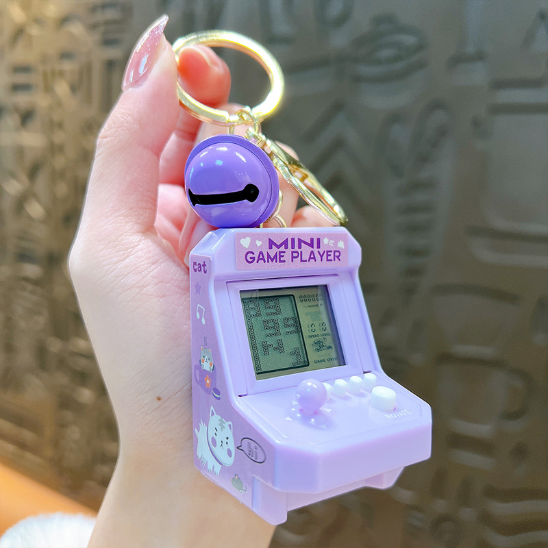 クリエイティブハンドヘルドロシアブロックゲーム機キーホルダー携帯バッグアクセサリー玩具プレゼント卸売り