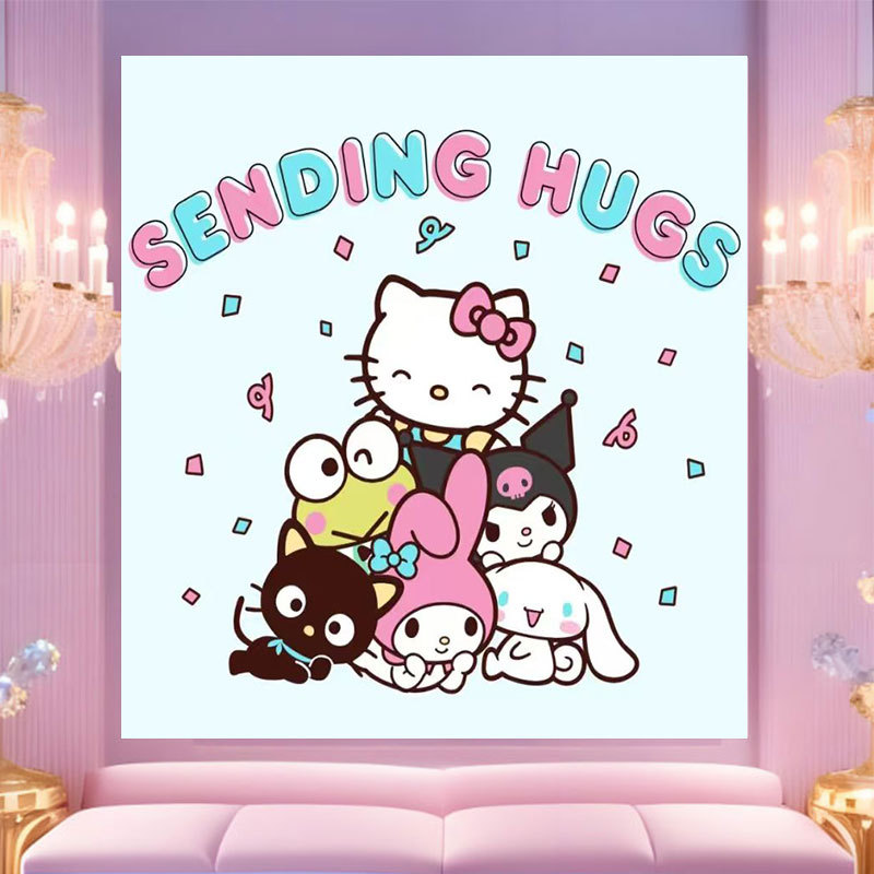 20 * 20 Crazy Zoo City pintura digital a mano diy dibujos animados pintura a mano Judith Decoration