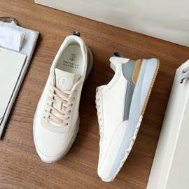 外贸新款男士欧洲透气运动鞋舒适百搭潮流休闲鞋时尚男鞋真皮