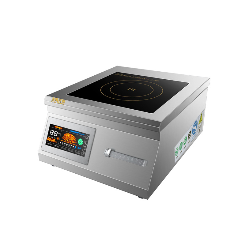 Lotus Screen 8000W Commercial Induction Cooker Induction Cooker High Power Electric Frying Stove Double Eye Kitchen Equipment Hotel Canteen