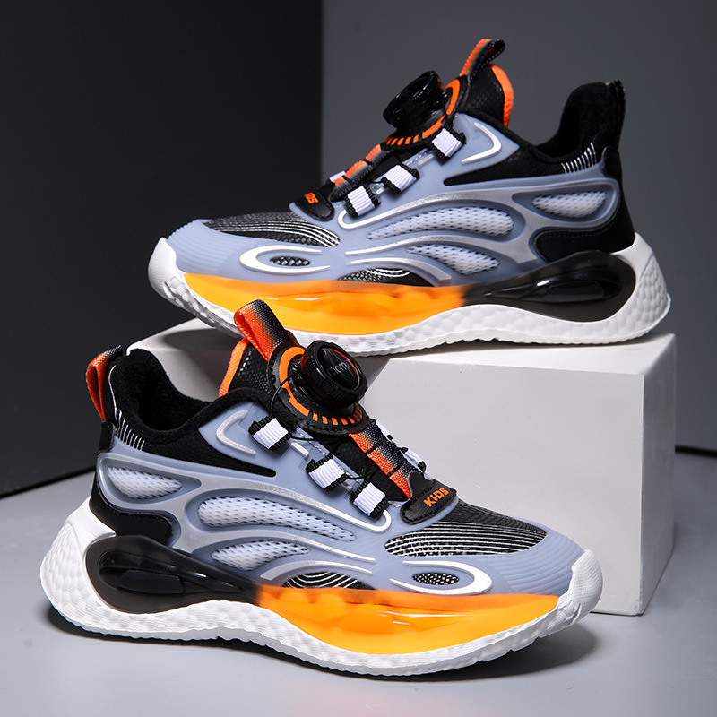 Zapatos de baloncesto al por mayor para niños botones giratorios de zapatos de algodón para niños otoño y invierno