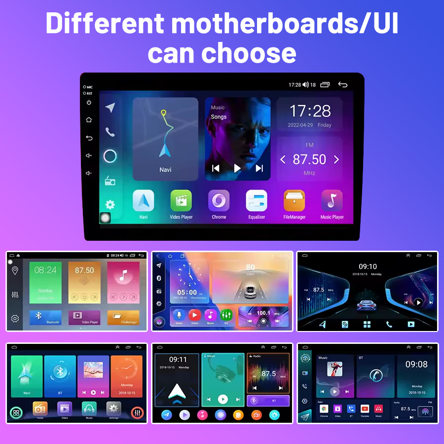 Máquina universal nacional/transfronteriza de 9/10 pulgadas, navegación GPS para automóvil Android, pantalla grande de control central de automóvil de carplay inalámbrico
