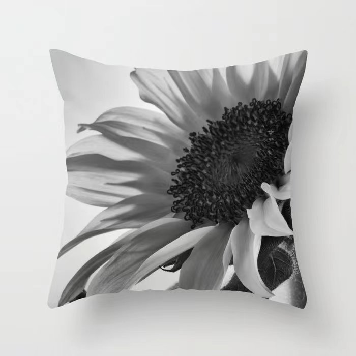 Girasol amarillo girasol funda de almohada Nordic casa estilo melocotón piel sofá del coche cojín cubierta image 14