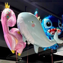 かわいい動物フローティングヘリウムバルーンアルミフィルム子供用ベビーレギンス誕生日パーティーレイアウト装飾写真小道具