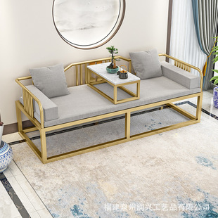 Modern Simple Household Small Apartment Double Sofa Homestay Zen Bed and Couch Chair New Chinese Style Light Luxury Luohan Bed