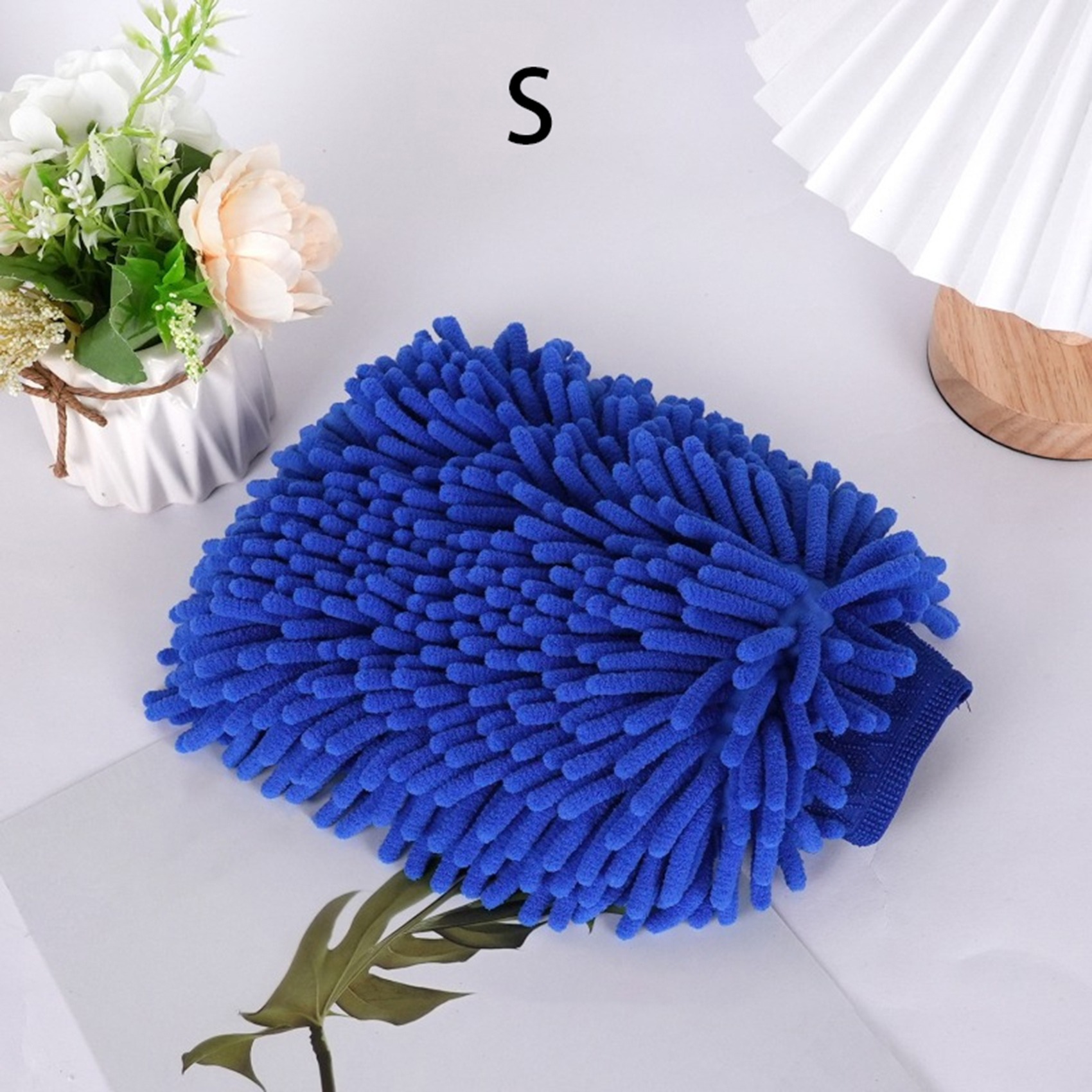 plush double-sided gloves