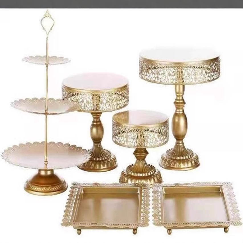 Estilo europeo creativo oro hueco soporte de la torta accesorios de la boda decoración de la Mesa de postre tienda de postres pastel de postre combinación
