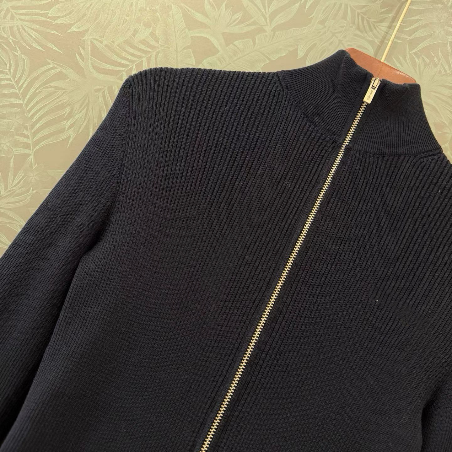 JC-Nanyou high-end version m brand 26 early autumn double zipper 16-gauge fine-knit wool cardigan