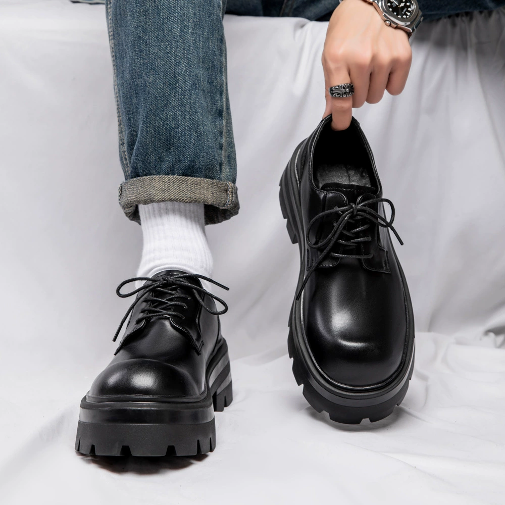 Та же обувь Чжан Цзе с толстым дном для увеличения дерби мужской прилив высокого уровня