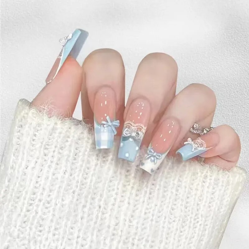 2026 New High-End Medium-Length Nail Art Patches, Semi-Handmade Spring/Summer Wearable Nails 2026 New High-End Medium-Length Nail Art Patches, Semi-Handmade Spring/Summer Wearable Nails