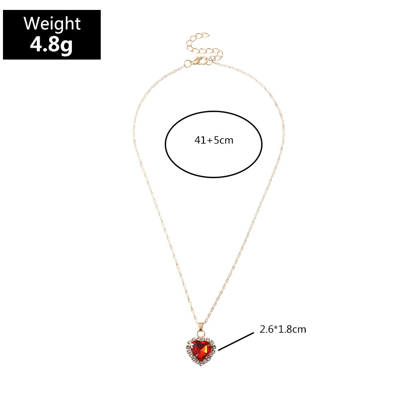 Fashion Heart Alloy Plating Women's Necklace display picture 1