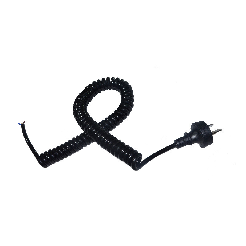 【供应】 PU弹簧线 各国多芯多色插头螺旋线 多国认证弹簧电源线