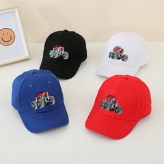 大腳車兒童帽子男女童卡通鴨舌帽春秋新款防曬遮陽帽寶寶棒球帽潮