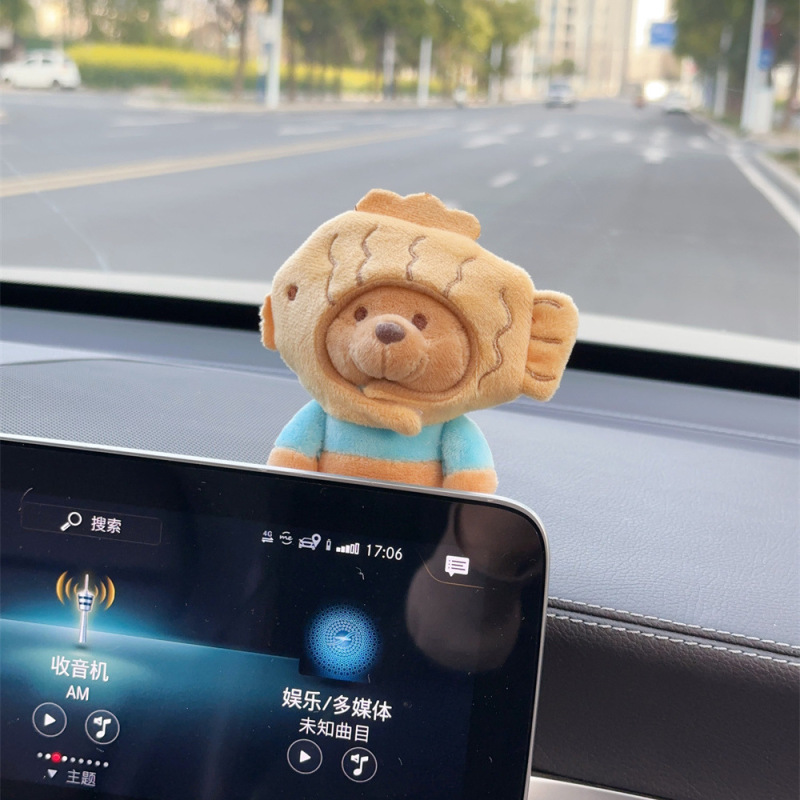 インターネット有名人漫画バックミラースクリーン装飾品クリエイティブかわいい子犬センターコンソール車の装飾インテリアアクセサリー女神|undefined