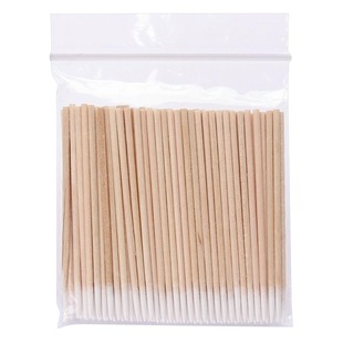 Cotton swab disposable tattoo pointed cotton swab pointed mouth wooden single wooden swab small cotton swab eyeliner sanitary cotton swab