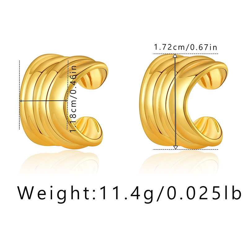 Brass Plated 18K Real Gold Ear Bone Clip Butterfly Animal Design Personalized Ear Clip Zircon Exquisite Small European and American Earrings 12