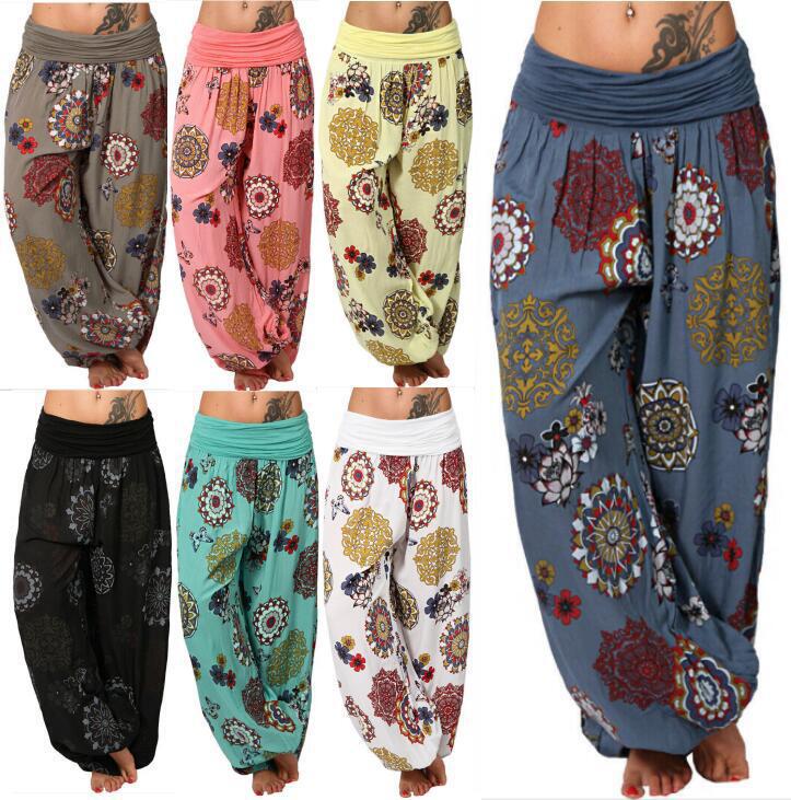 2021 in stock AliExpress European and American wish digital printing long wide-leg pants casual pants harem pants 2021 in stock AliExpress European and American wish digital printing long wide-leg pants casual pants harem pants