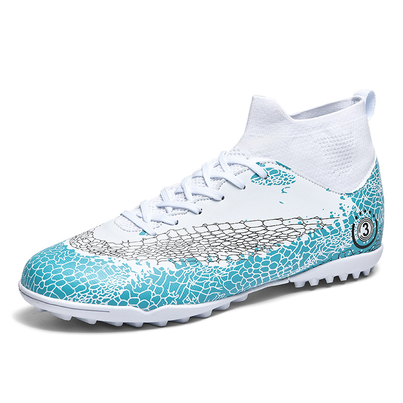 2023 transfronteriza nueva uña larga uñas rotas zapatos de fútbol hombres y adolescentes Transpirable zapatos de fútbol de alta zapatos de entrenamiento de hierba