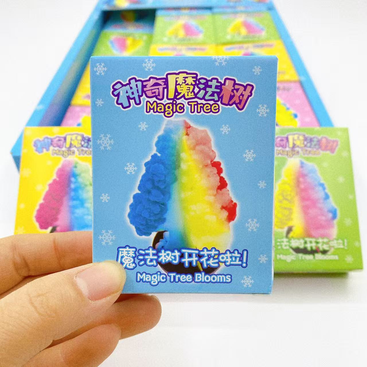 Árbol de Navidad mágico regado floreciente nostálgico clásico experimento científico árbol de cristal juguetes para niños plantación puzzle al por mayor