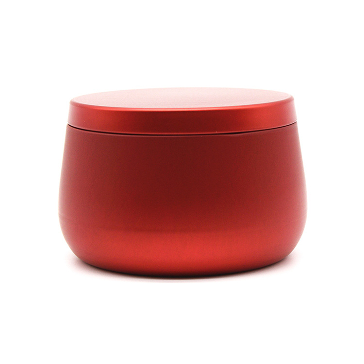 Tarro de Hojalata para Velas Aromáticas 8 oz Forma Abombada para Dulces y Regalos