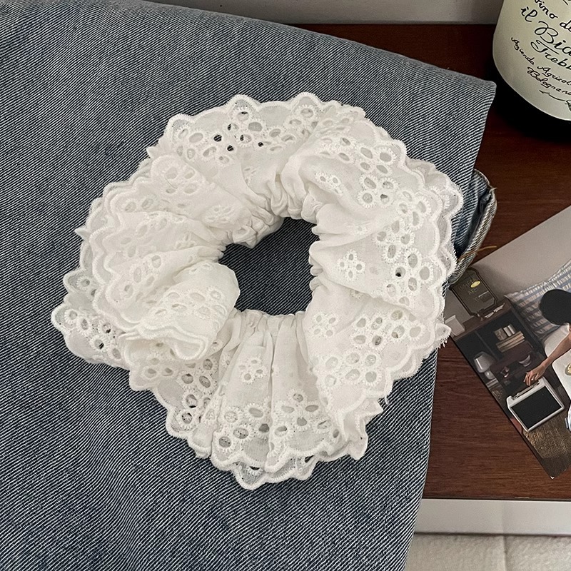 Anillo de cabello retrógrado francés de encaje de alto nivel con ornamentos de cabello huecos nicho universal princesa cabello de cuerda de cabello anillo de cabello