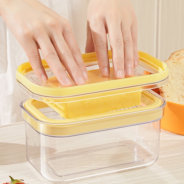 Nuevo producto Artistwooll caja de almacenamiento de corte de mantequilla sellado 500g con cubierta caja de subempaquetado a prueba de polvo queso rebanado