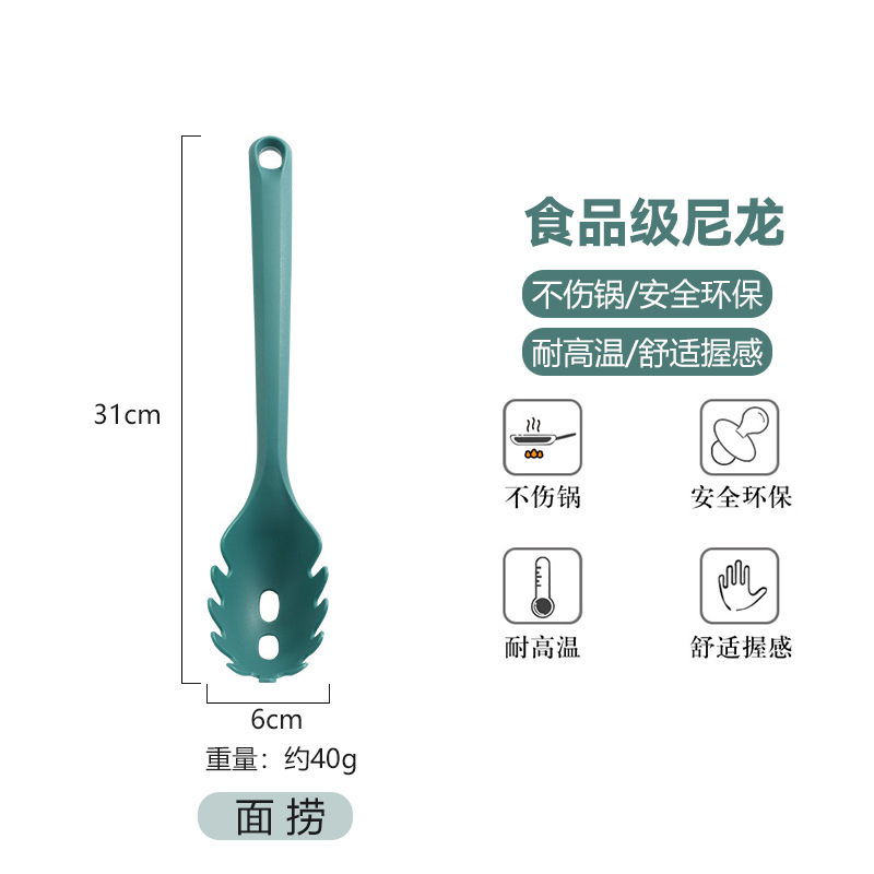 Utensilios de cocina de nailon de una pieza, juego de 6 piezas, suplemento alimenticio para bebés, cocina resistente a altas temperaturas, cuchara, espátula, juego de garras en polvo