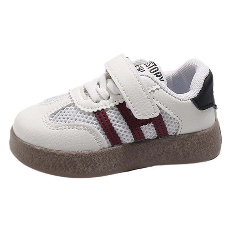 Zapatillas Deportivas para Niños, Primavera-Verano 2025, Transpirables, de Malla, Huecas, Retro, Versátiles, Blancas, para Niños y Niñas, al por Mayor