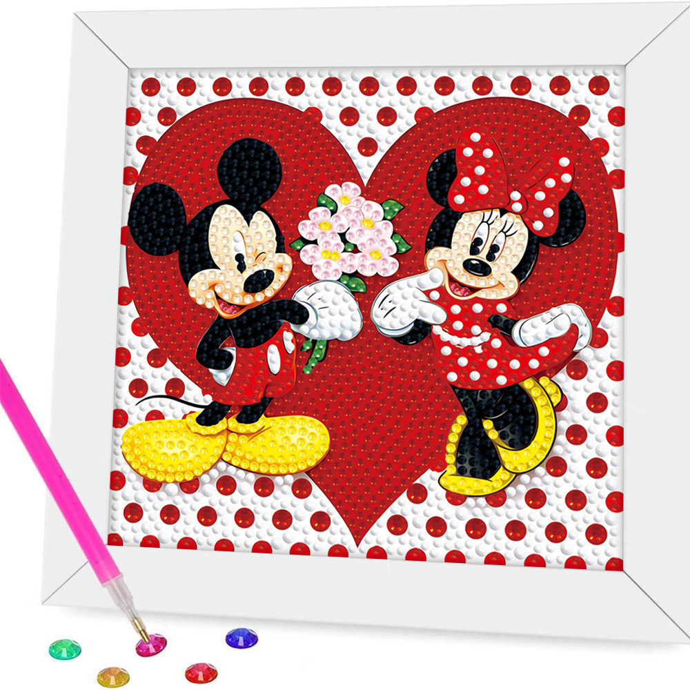 Nuevo kit creativo de pintura de diamantes DIY para niños, diseño de panda de dibujos animados, juguete de niña, pegatinas bonitas, pintura de diamantes completa, transfronterizo