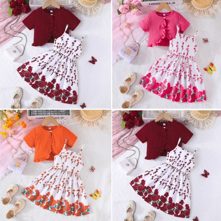 Valentine's Day New Cute Lady Jacquard Short Coat Rose Pattern Skirt Slip Skirt 25 Years Summer New Valentine's Day New Cute Lady Jacquard Short Coat Rose Pattern Skirt Slip Skirt 25 Years Summer New