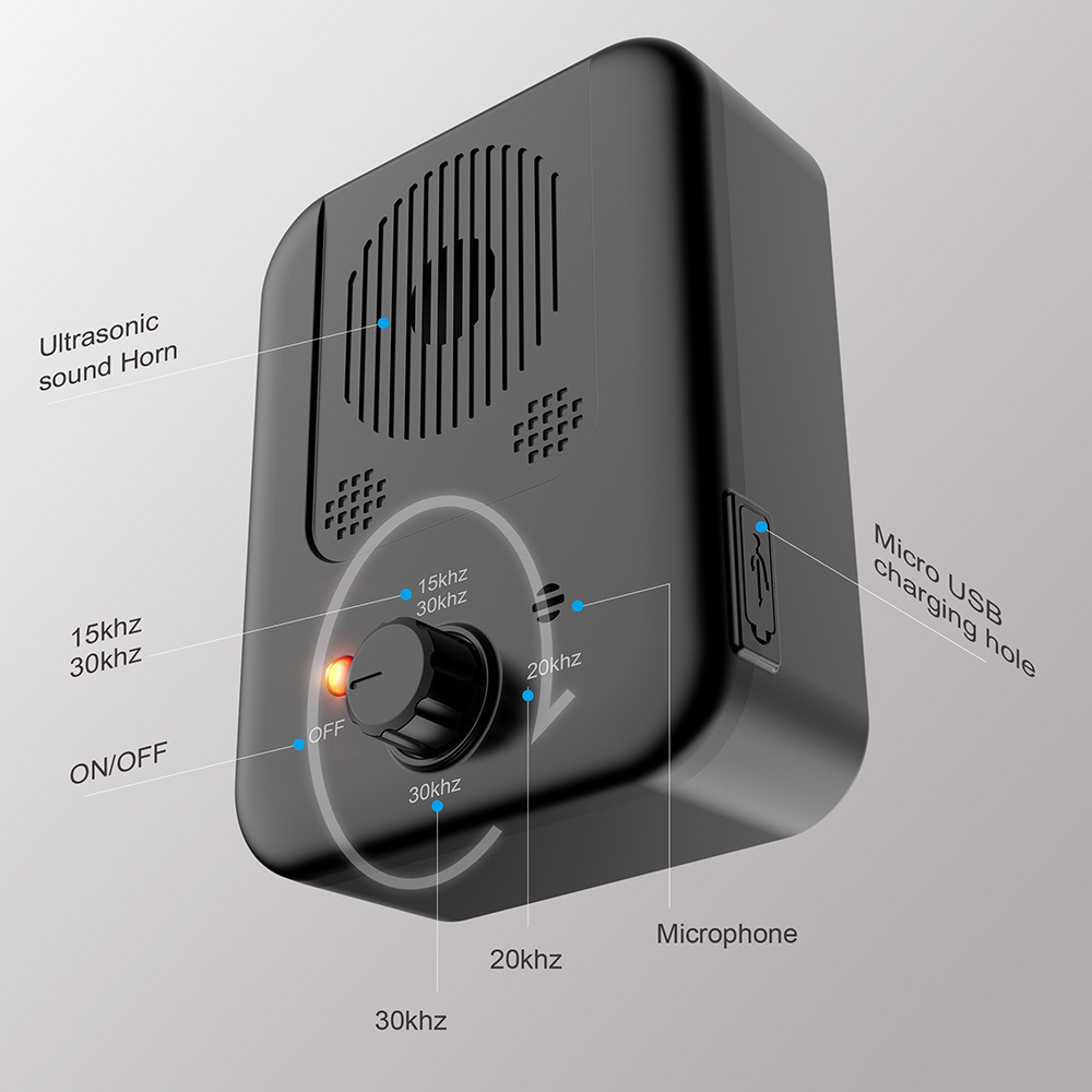 Repelente de Perros Portátil Recargable, Dispositivo Inteligente de Entrenamiento para Perros en Casa, Dispositivo Ultrasónico Antiladridos image 5