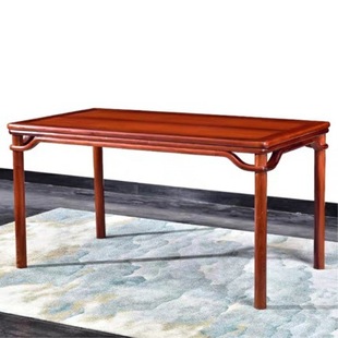 New Chinese style black walnut tea table and chair combination solid wood tea table Zen old elm tea table tea room furniture