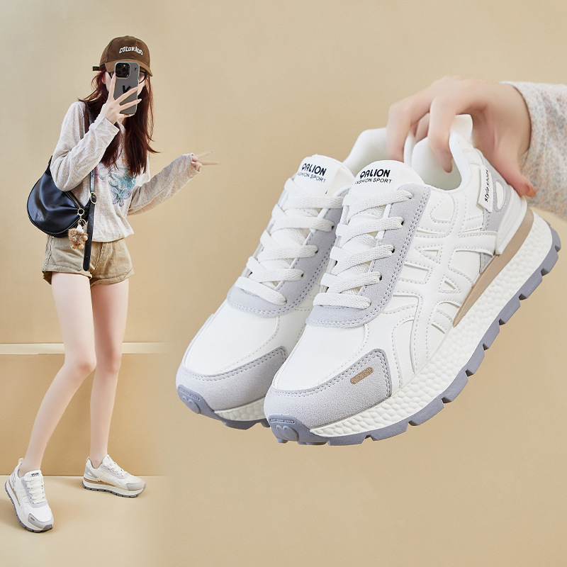 Ins Korean Version of the New Dad Shoes for Women 2026 Spring Student Sports Running Casual Shoes Thick Sole Heightening Ad5202
