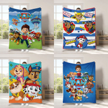 跨境亚马逊热卖汪汪队毛毯印花儿童卡通系列法兰绒毛毯四季午休毯