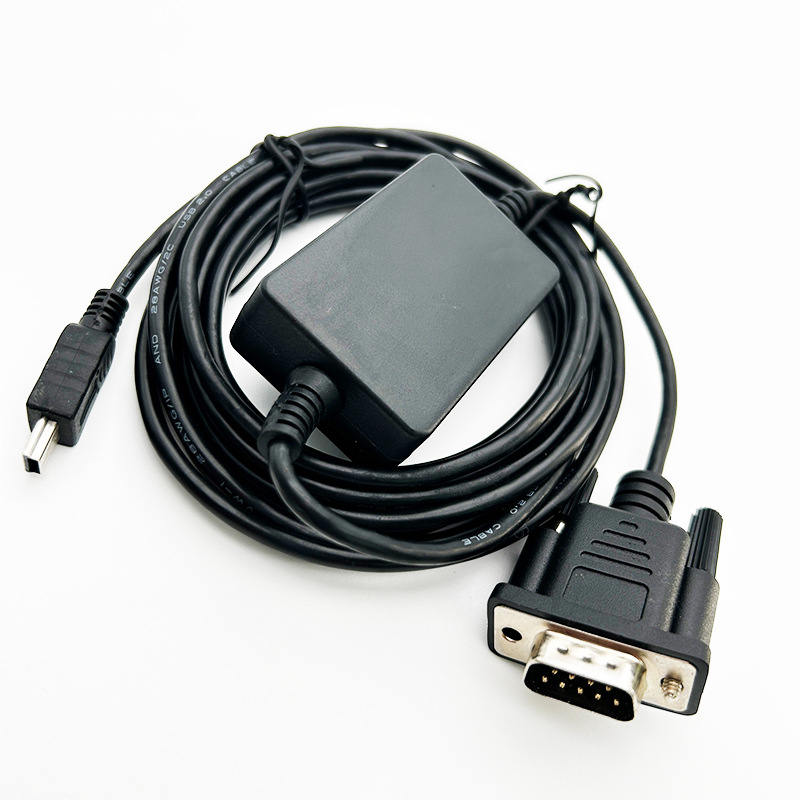 DB9转mini 5P数据线RS232串口线mini USB升降压线