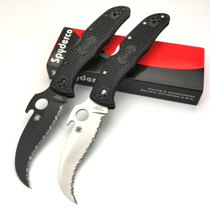 跨境热销C12S随身户外折叠刀高硬度野外生存战术刀垂钓露营刀锋利