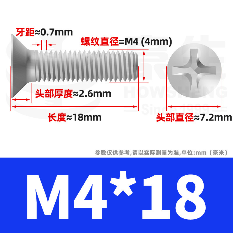 304ステンレスネジのネジの十字溝の平頭のネジのKMの機械の糸の小さいネジのm 2m 3m 4m 5m 6|undefined