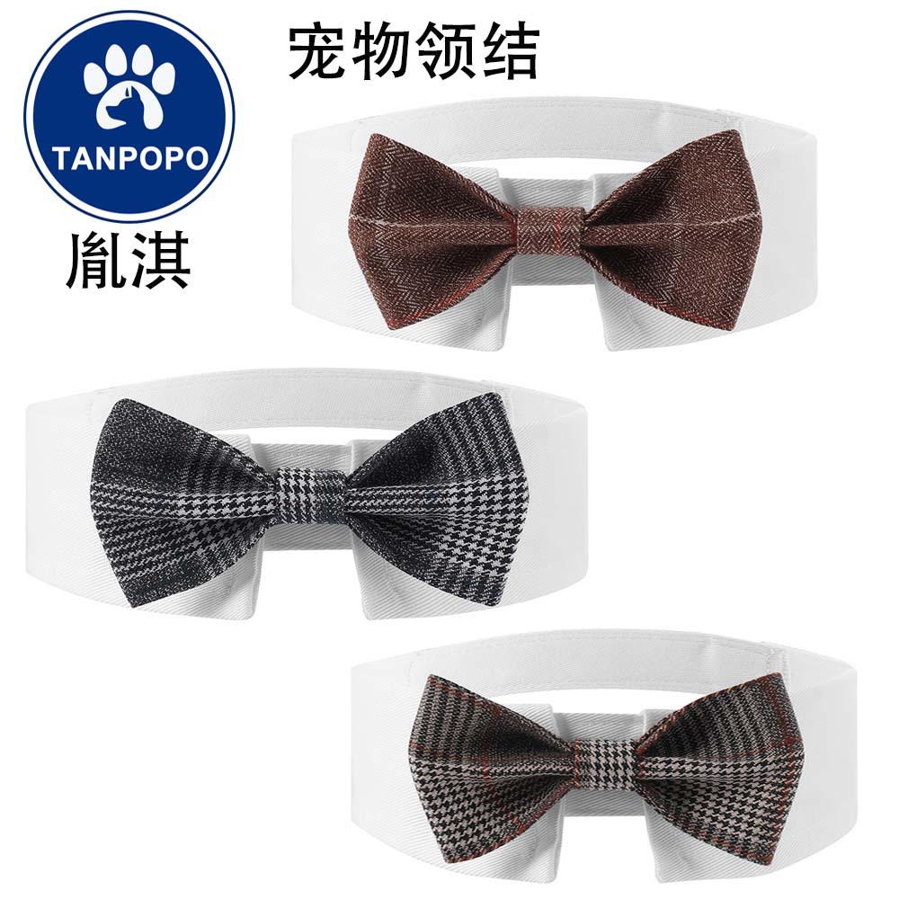 Fabricante spot transfronterizo nuevo guapo mascota corbata velcro ajustable accesorios de mascota arco