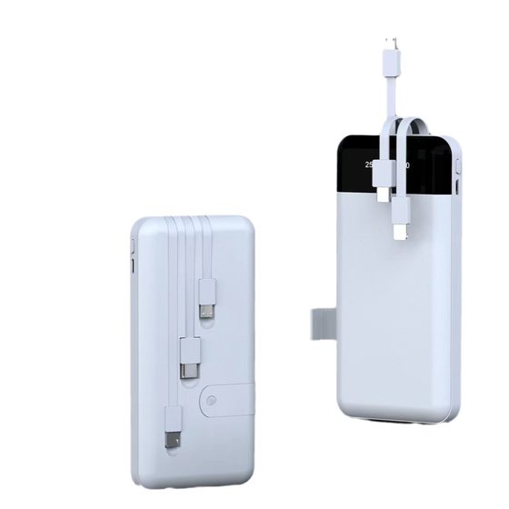 10000 mA portable self-wired power bank digital display lightweight enough 10,000 mAh mobile power factory direct supply