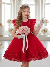 O 74753 Girl's Embroidered Tulle Dress Ůͯ�̽���ȹ �羳���l